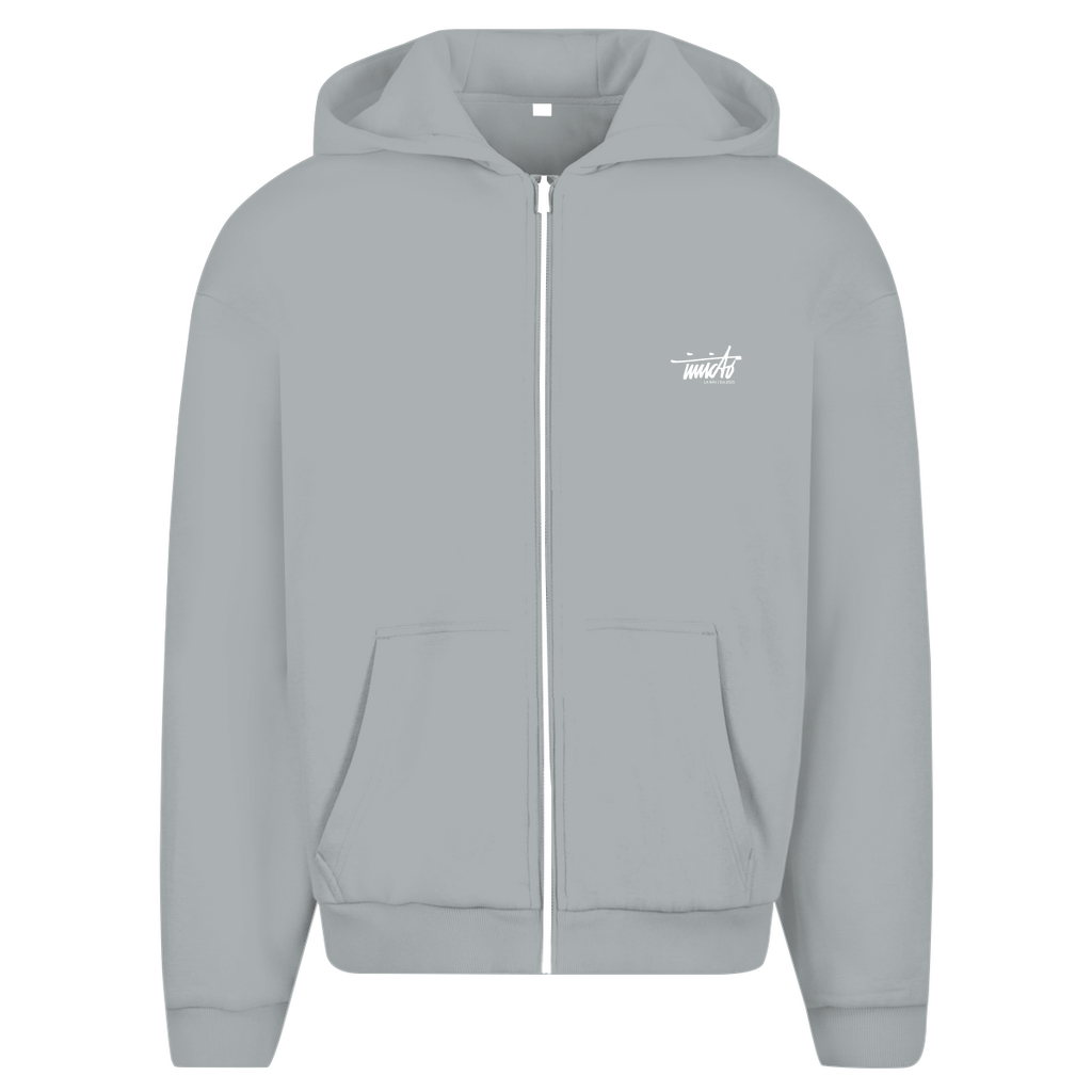 INVICTO SCRIPT IBTFOBA WHITE HOODIE ZIPPER
