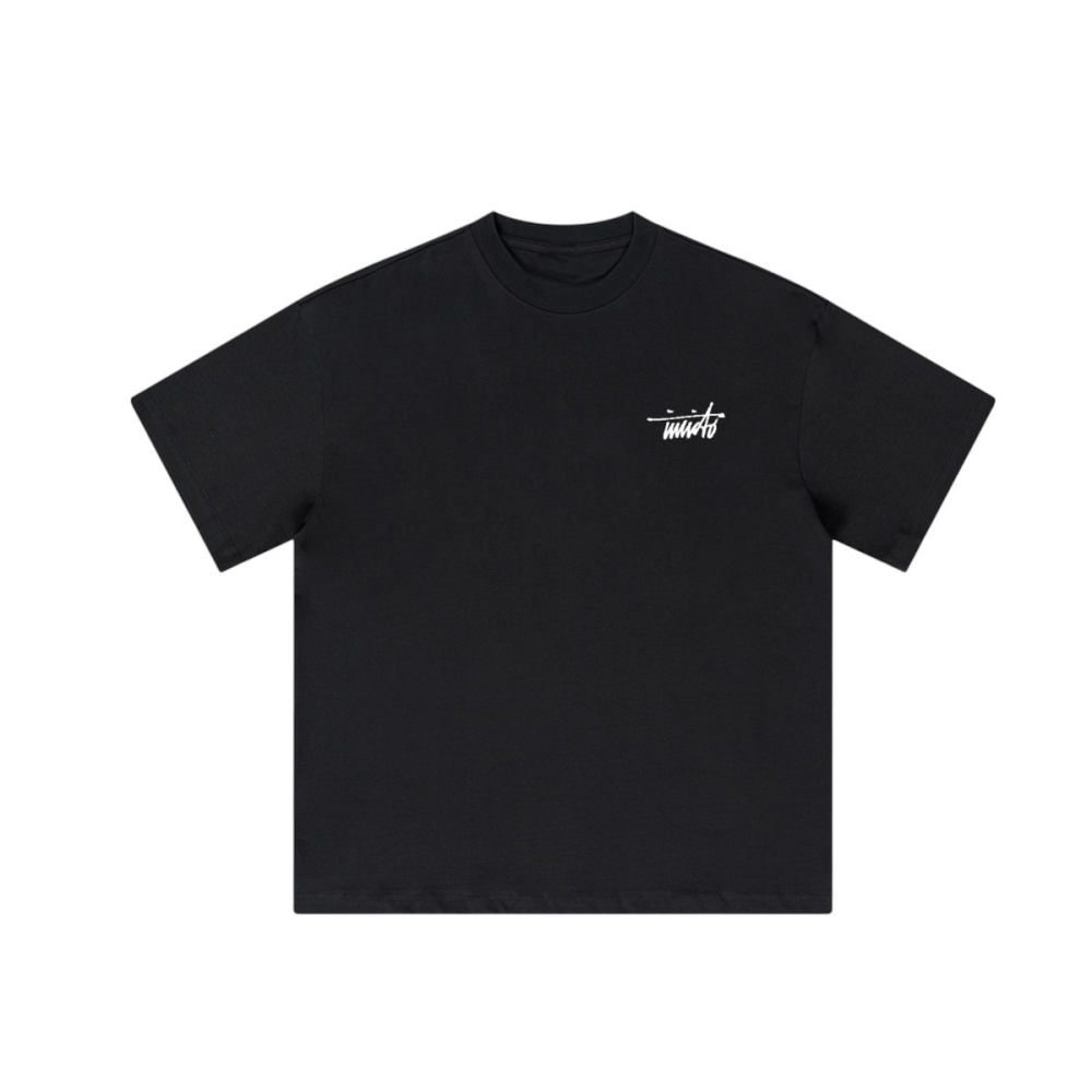 BL INVICTO SCRIPT WHITE LOOSE T-SHIRT 310GSM