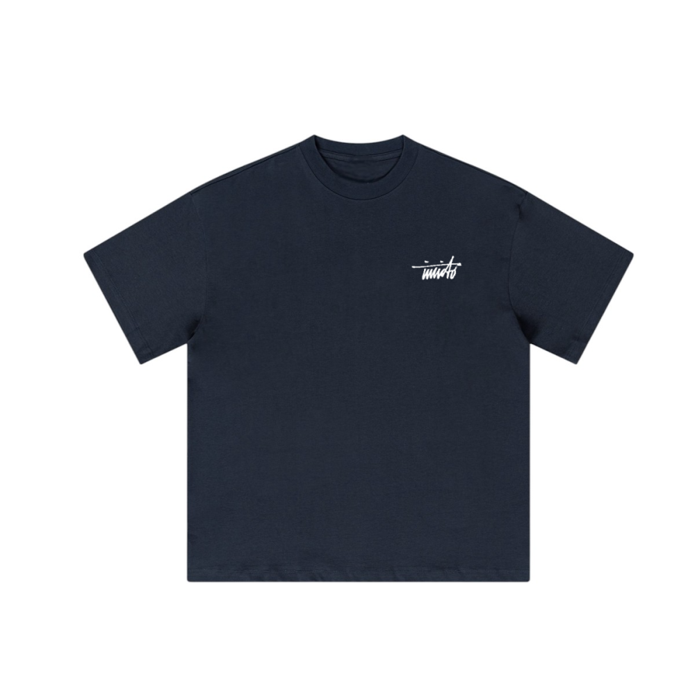 BL INVICTO SCRIPT WHITE LOOSE T-SHIRT 310GSM