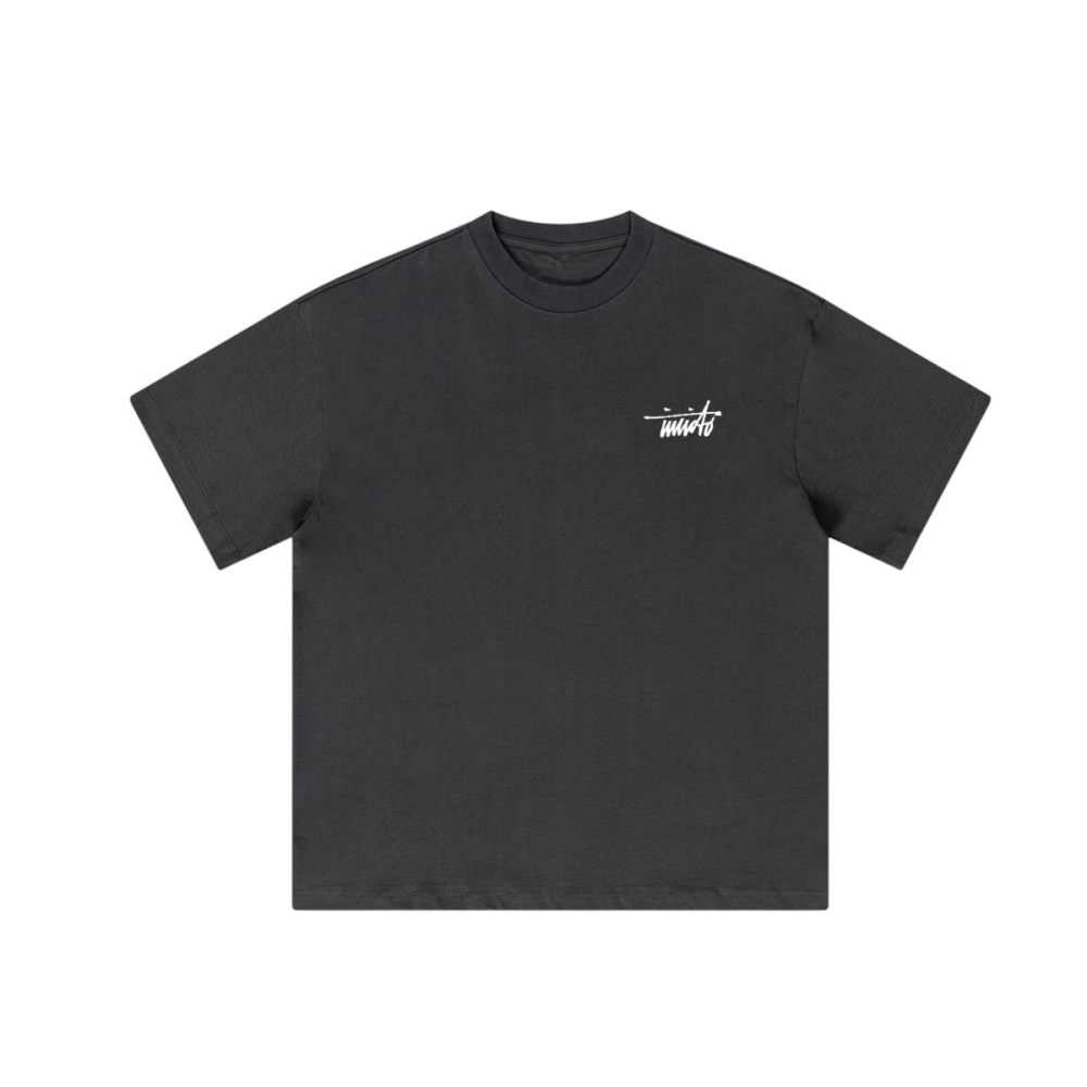 BL INVICTO SCRIPT WHITE LOOSE T-SHIRT 310GSM