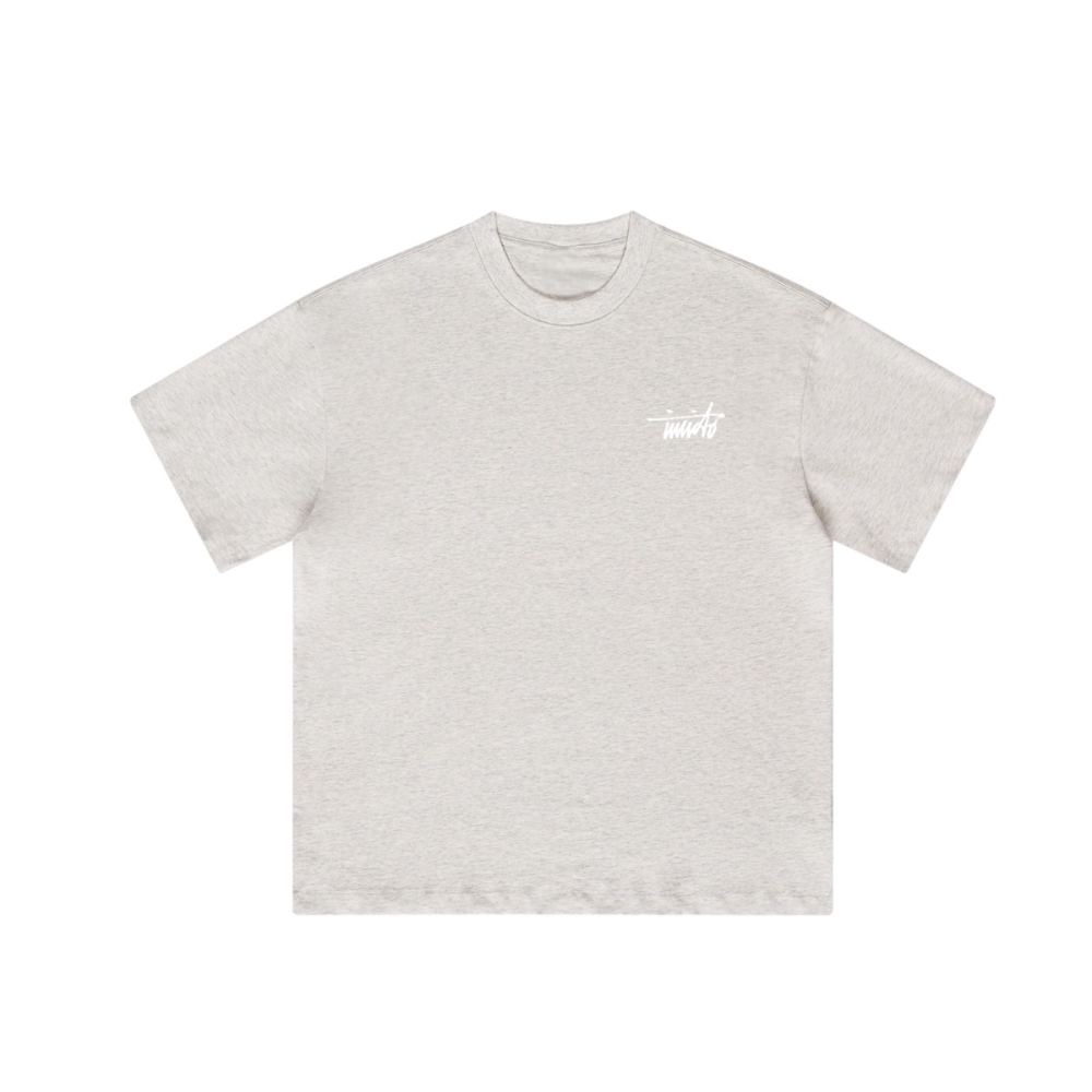 BL INVICTO SCRIPT WHITE LOOSE T-SHIRT 310GSM