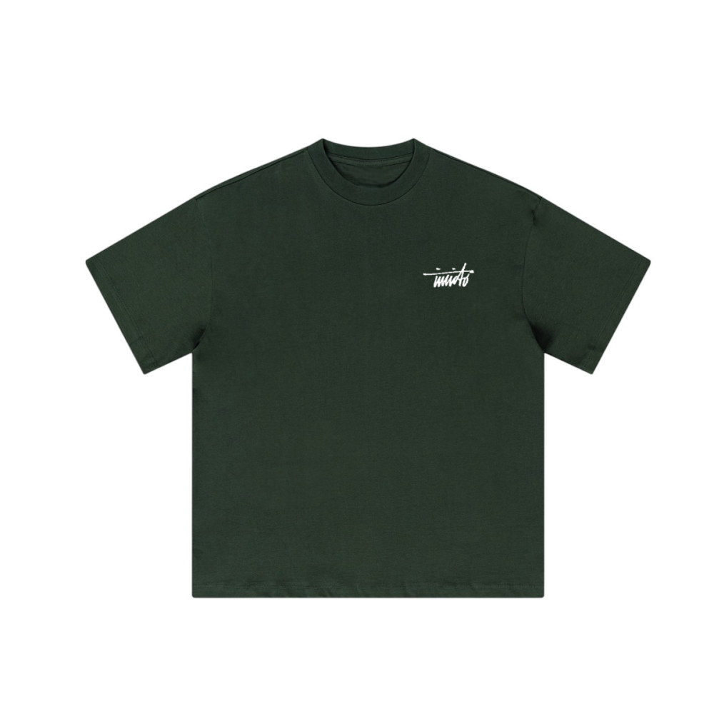 BL INVICTO SCRIPT WHITE LOOSE T-SHIRT 310GSM