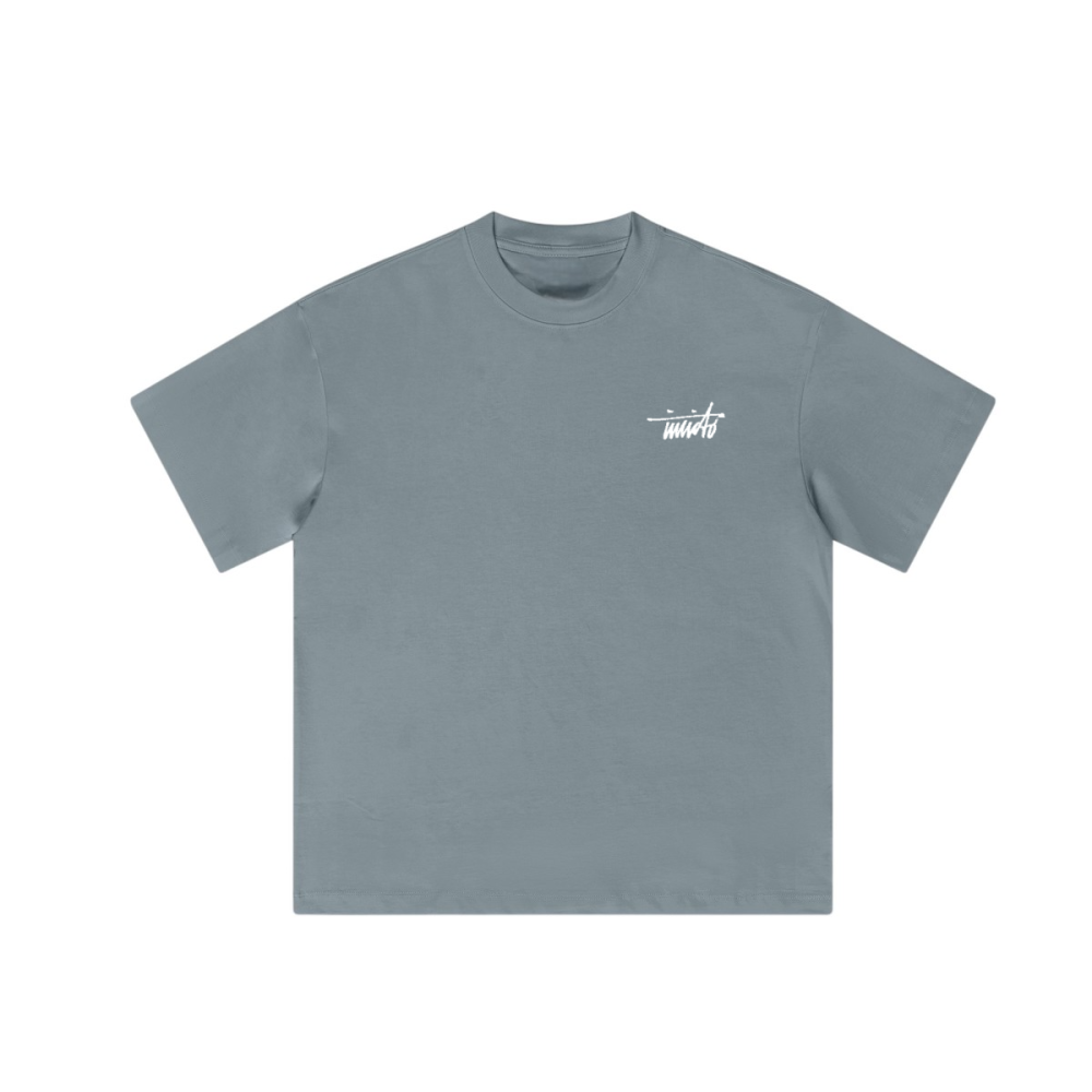 BL INVICTO SCRIPT WHITE LOOSE T-SHIRT 310GSM