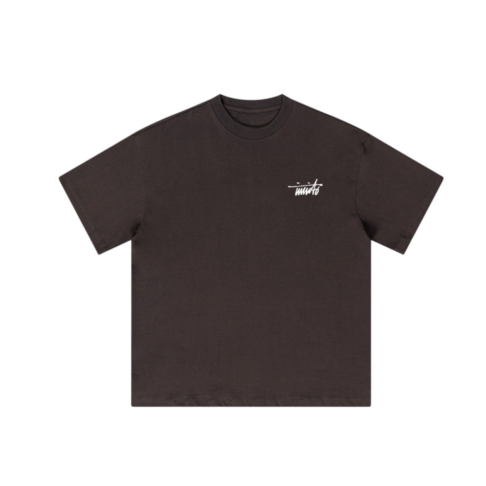 BL INVICTO SCRIPT WHITE LOOSE T-SHIRT 310GSM