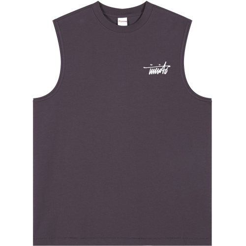 INVICTO SCRIPT BL WHITE TANK TOP