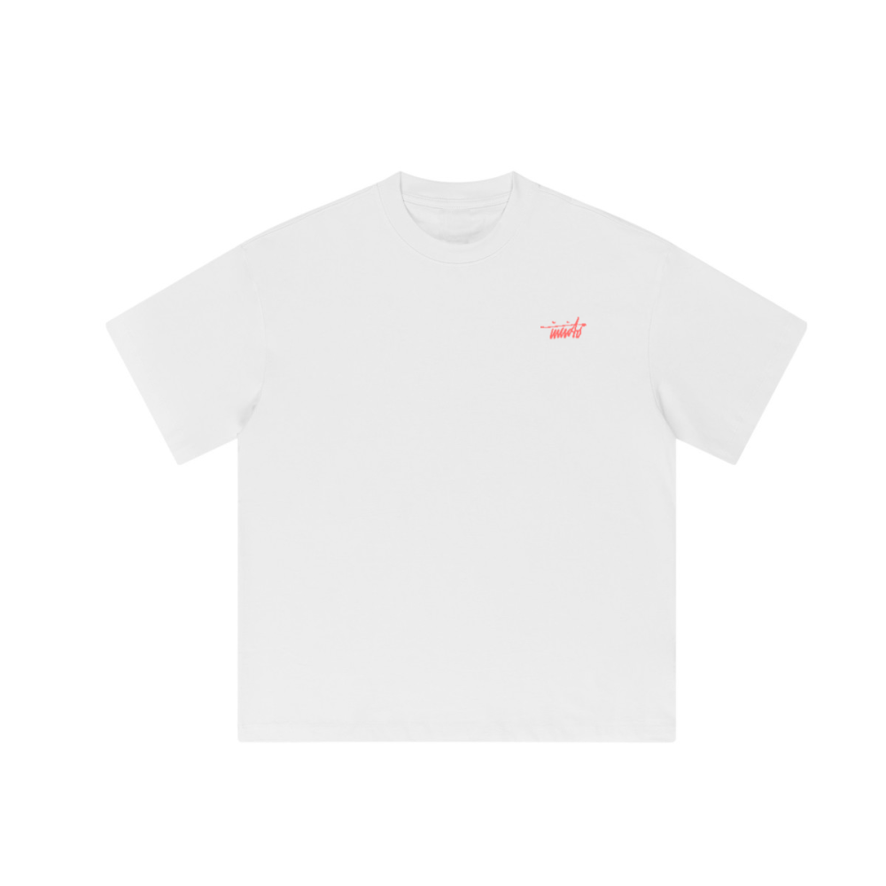 INVICTO SCRIPT RED BL LOOSE T-SHIRT 310GSM