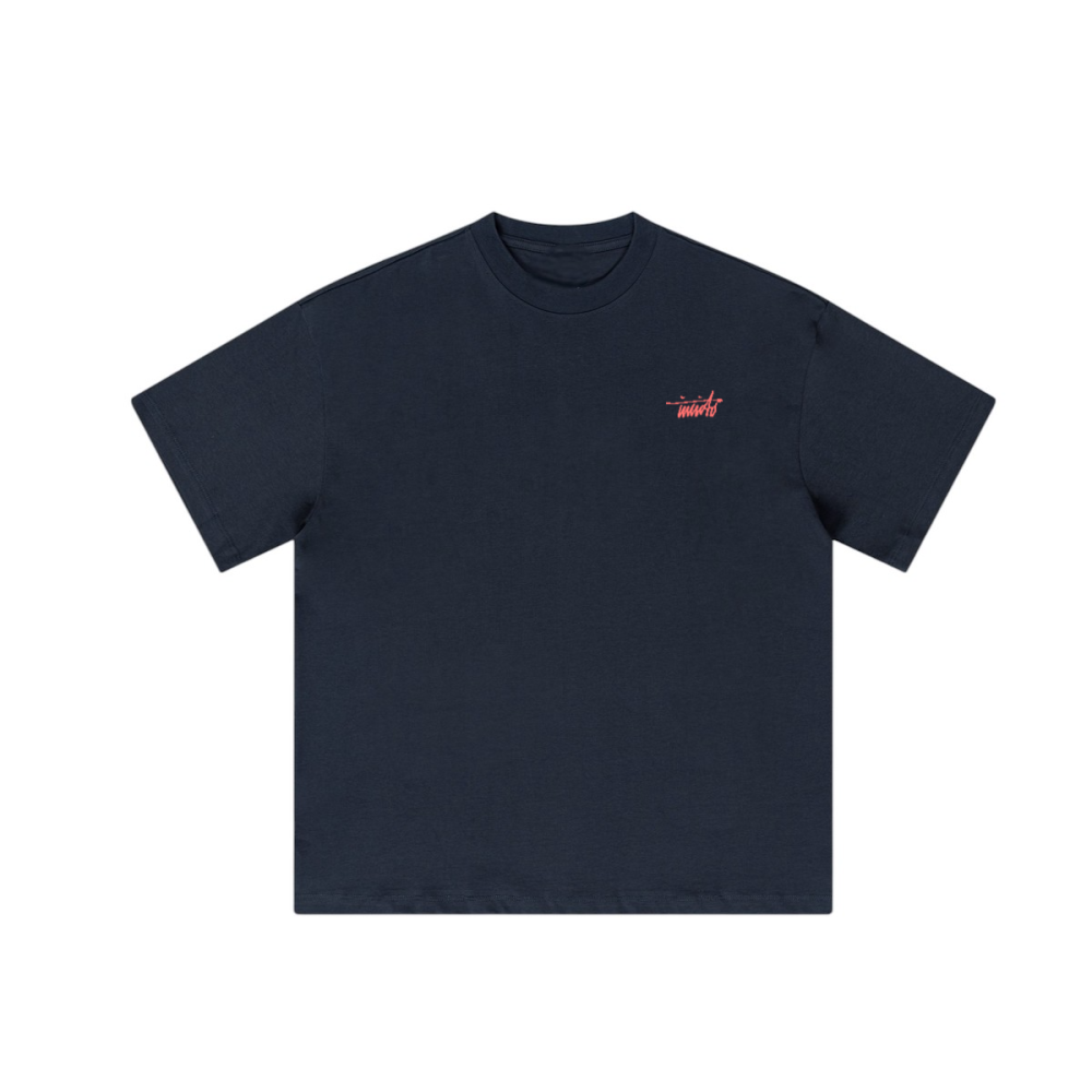 INVICTO SCRIPT RED BL LOOSE T-SHIRT 310GSM