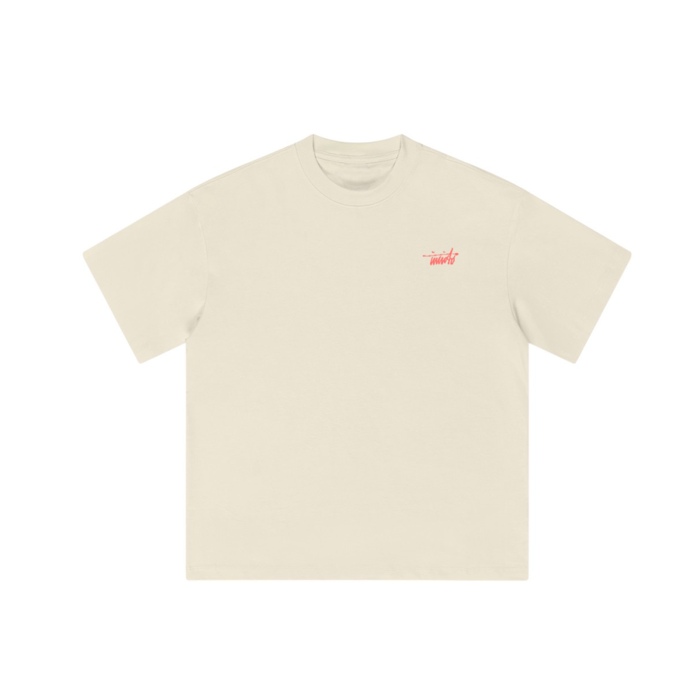 INVICTO SCRIPT RED BL LOOSE T-SHIRT 310GSM