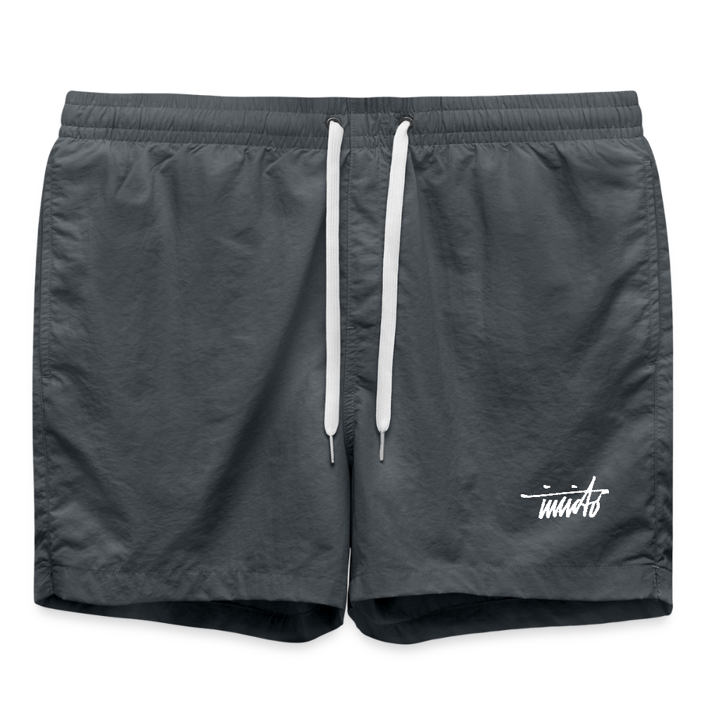 INVICTO SCRIPT WHITE BADESHORTS - Anthrazit