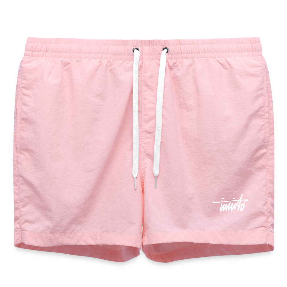 INVICTO SCRIPT WHITE BADESHORTS - Pink
