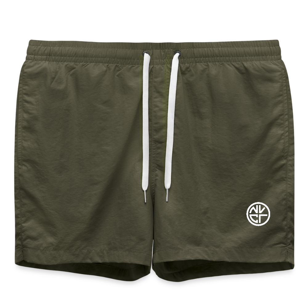 NVCTO SIGN WHITE BADESHORTS - Olive