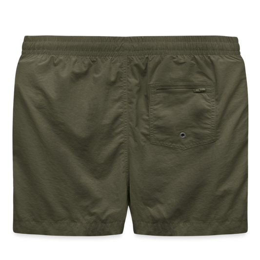 INVICTO SCRIPT BLACK BADESHORTS - Olive