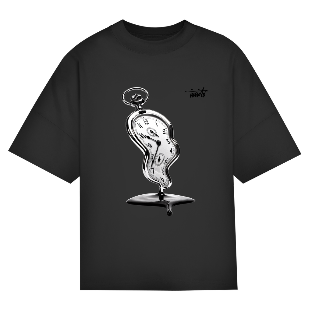 MELTING TIME BLACK OVERSIZED T-SHIRT