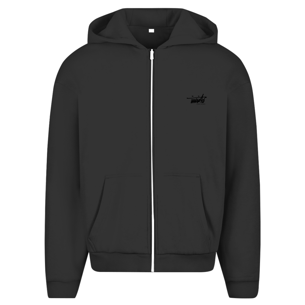 INVICTO SCRIPT IBTFOBA BLACK HOODIE ZIPPER