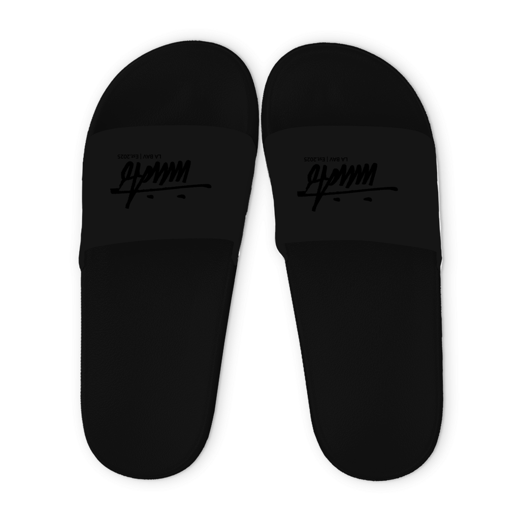 INVICTO SCRIPT BLACK FLIP FLOPS