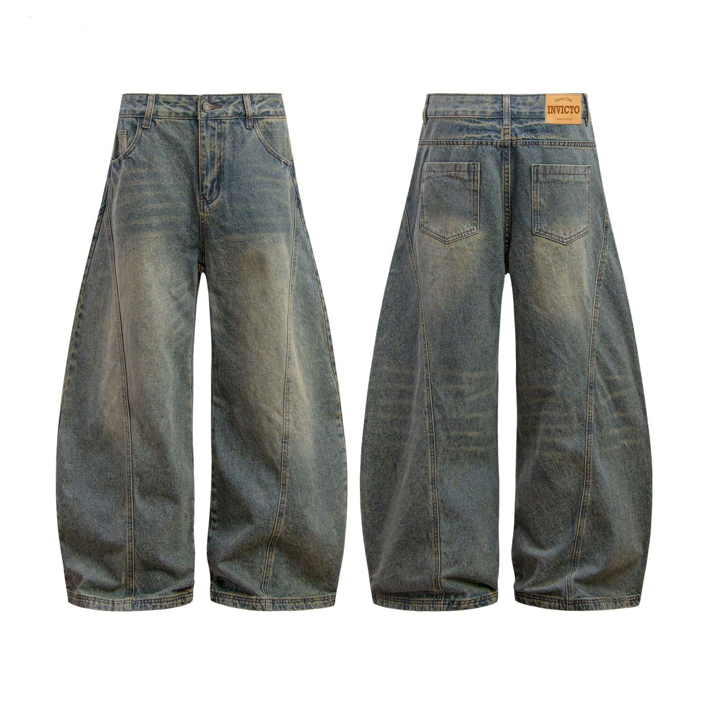 VAQUEROS HONDUEVOS RETRO LAVADOS CON CURVA Y CUCHILLO