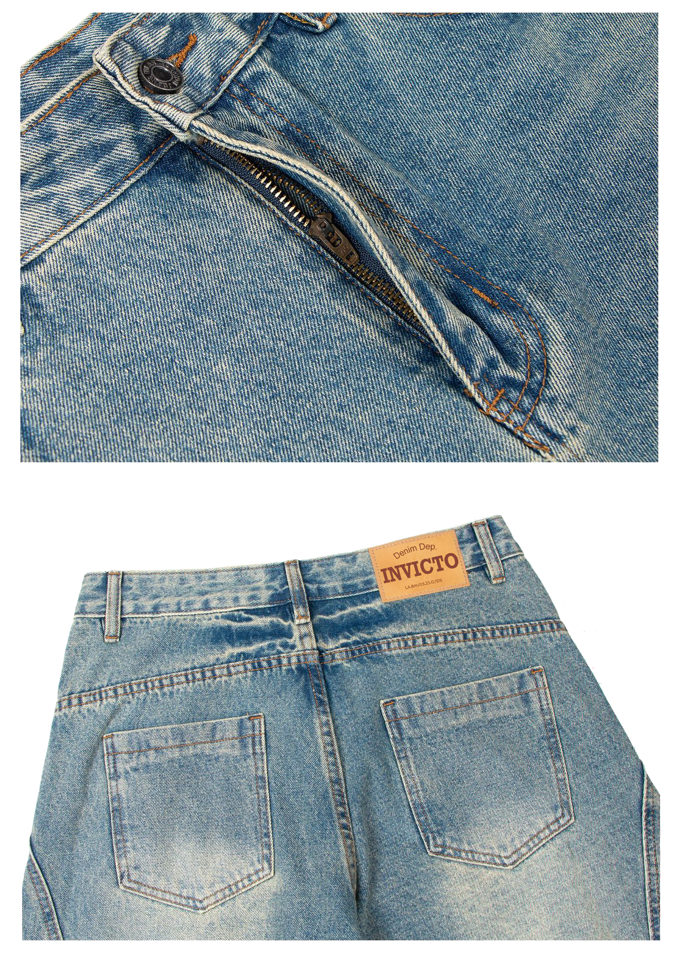 VAQUEROS HONDUEVOS RETRO LAVADOS CON CURVA Y CUCHILLO
