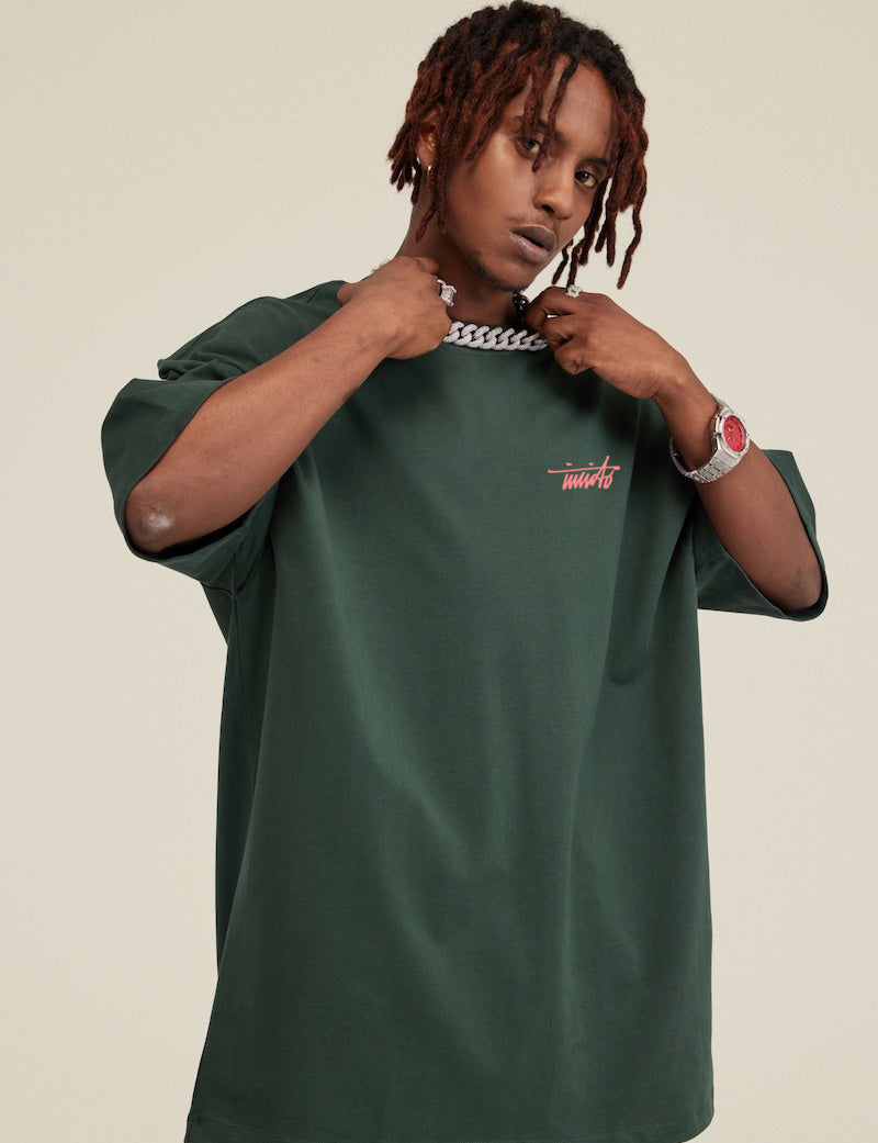 INVICTO SCRIPT RED BL LOOSE T-SHIRT 310GSM