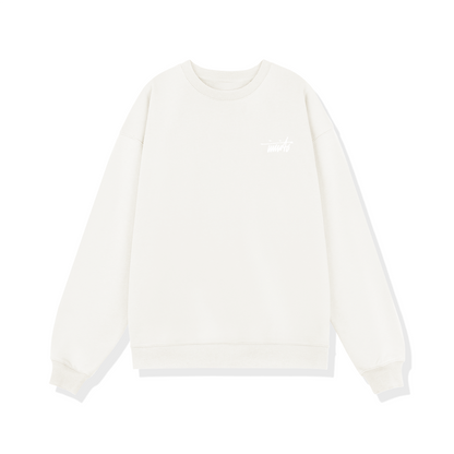 INVICTO SCRIPT WHITE BL SWEATSHIRT 370GSM