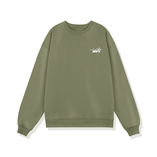 INVICTO SCRIPT WHITE BL SWEATSHIRT 370GSM
