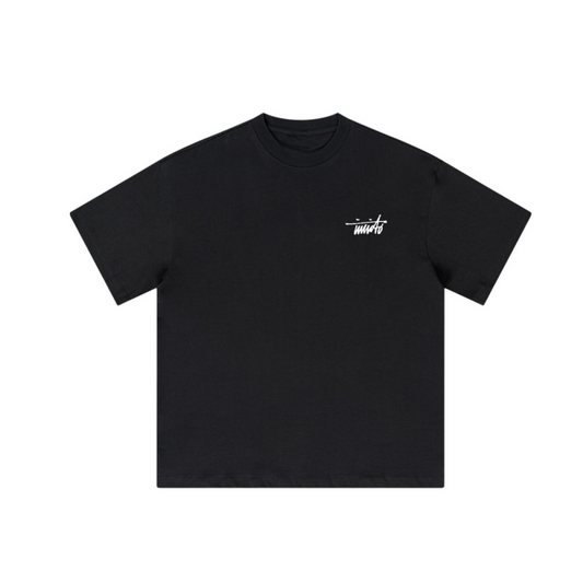 BL INVICTO SCRIPT WHITE LOOSE T-SHIRT 310GSM
