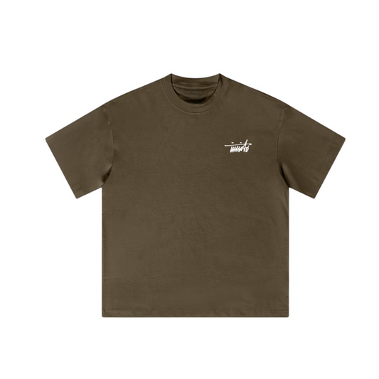 BL INVICTO SCRIPT WHITE LOOSE T-SHIRT 310GSM