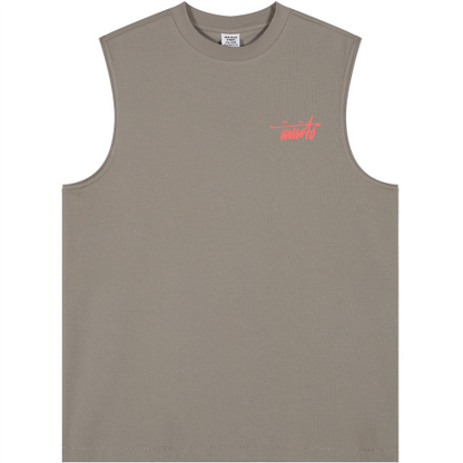 INVICTO SCRIPT BL RED TANK TOP