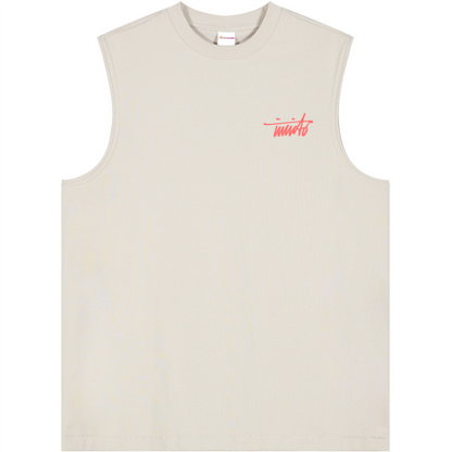 INVICTO SCRIPT BL RED TANK TOP