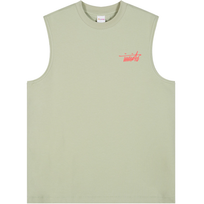INVICTO SCRIPT BL RED TANK TOP