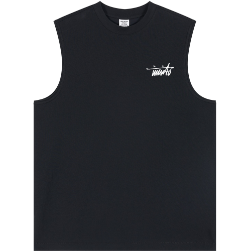 INVICTO SCRIPT BL WHITE TANK TOP