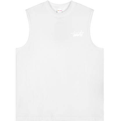 INVICTO SCRIPT BL WHITE TANK TOP