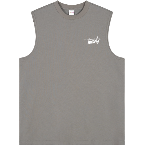 INVICTO SCRIPT BL WHITE TANK TOP