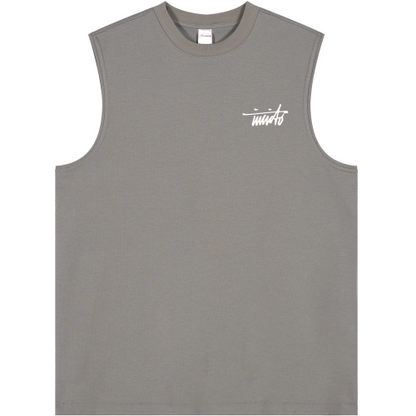 INVICTO SCRIPT BL WHITE TANK TOP