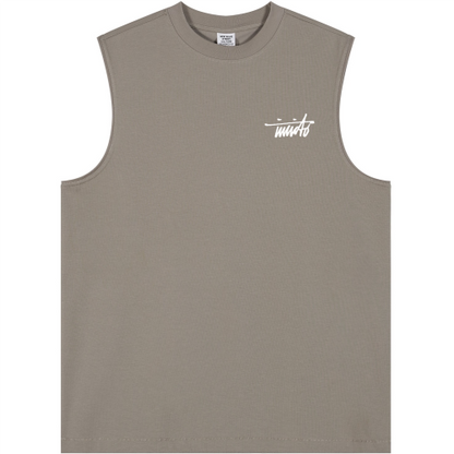 INVICTO SCRIPT BL WHITE TANK TOP