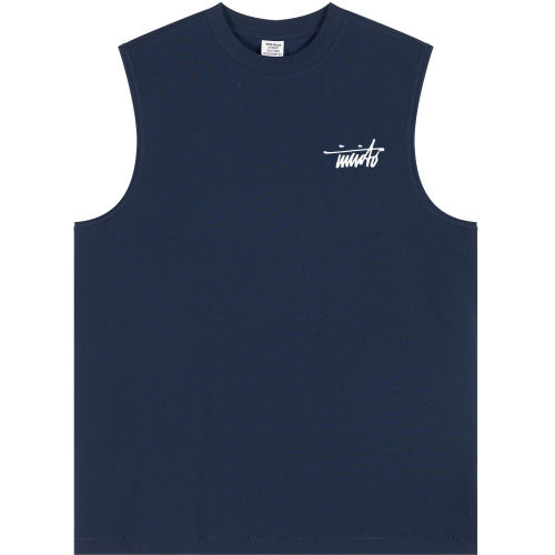 INVICTO SCRIPT BL WHITE TANK TOP
