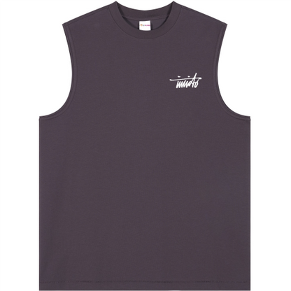INVICTO SCRIPT BL WHITE TANK TOP