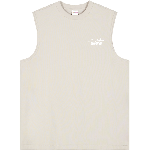 INVICTO SCRIPT BL WHITE TANK TOP