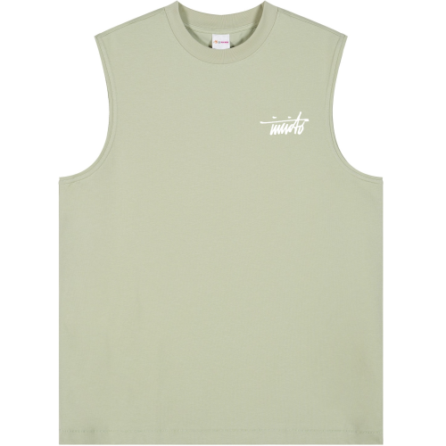 INVICTO SCRIPT BL WHITE TANK TOP
