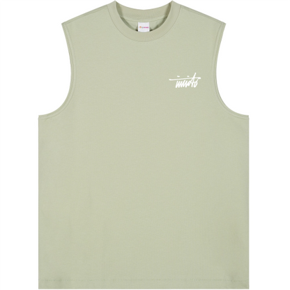 INVICTO SCRIPT BL WHITE TANK TOP