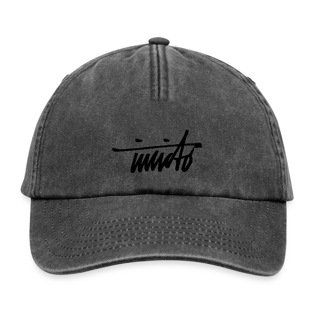 INVCITO SCRIPT BLACK RELAXED VINTAGE CAP - Vintage Schwarz