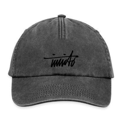 INVCITO SCRIPT BLACK RELAXED VINTAGE CAP - Vintage Schwarz
