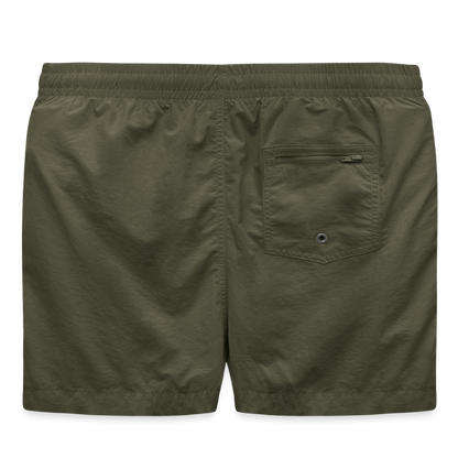 INVICTO SCRIPT BLACK BADESHORTS - Olive
