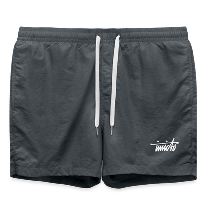 INVICTO SCRIPT WHITE BADESHORTS - Anthrazit
