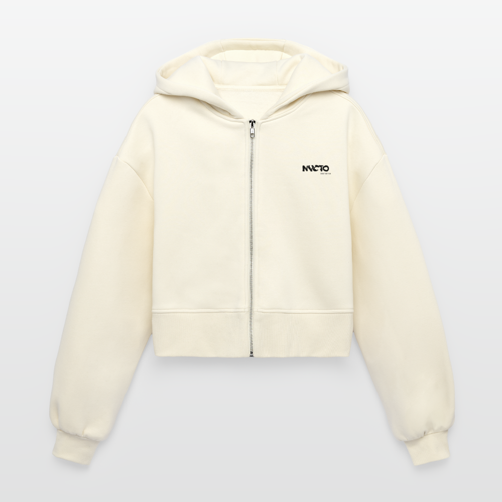 FAPOV BLACK CROPPED ZIPPER - Natur