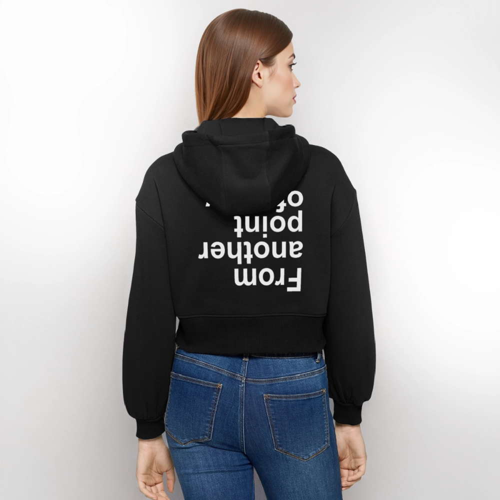 FAPOV WHITE CROPPED ZIPPER - Schwarz