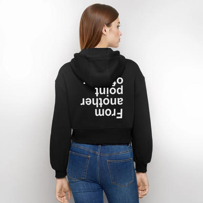 FAPOV WHITE CROPPED ZIPPER - Schwarz