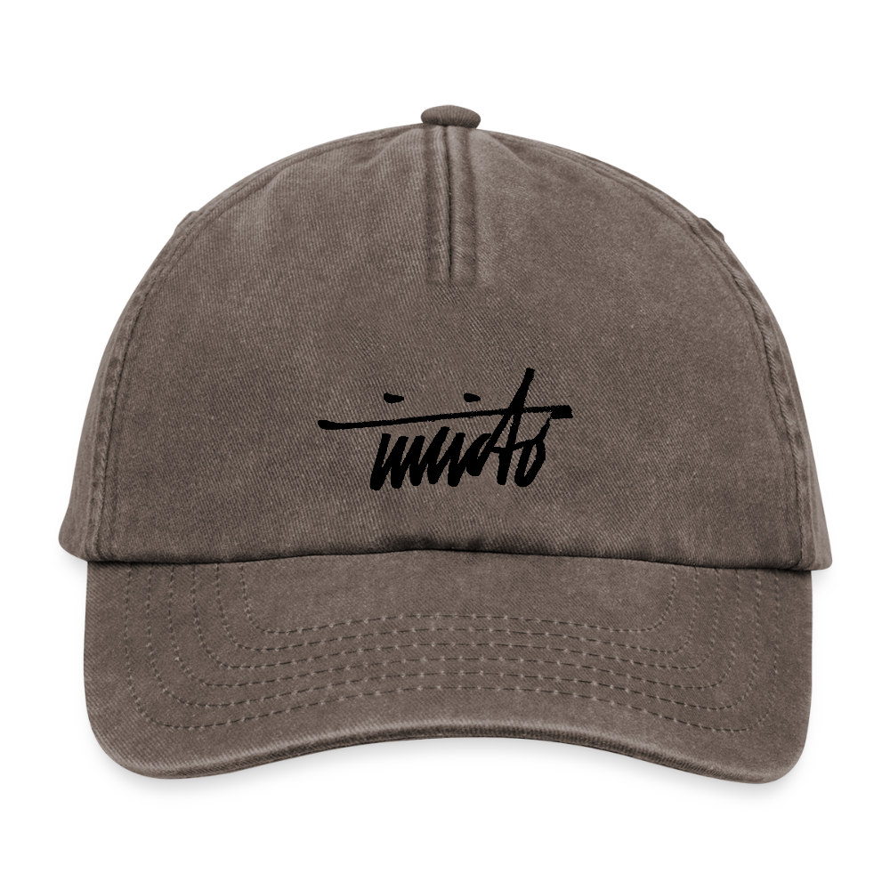INVCITO SCRIPT BLACK RELAXED VINTAGE CAP - Vintage Braun