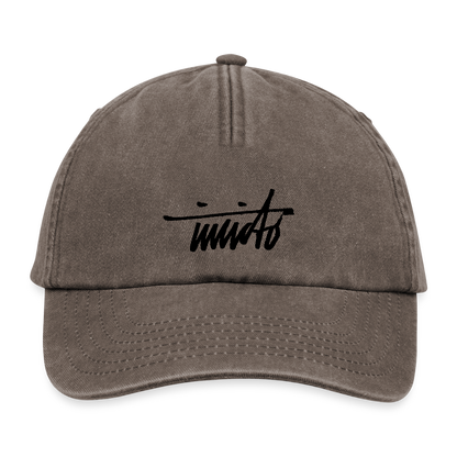 INVCITO SCRIPT BLACK RELAXED VINTAGE CAP - Vintage Braun