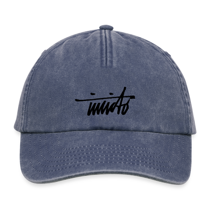INVCITO SCRIPT BLACK RELAXED VINTAGE CAP - Vintage Denim