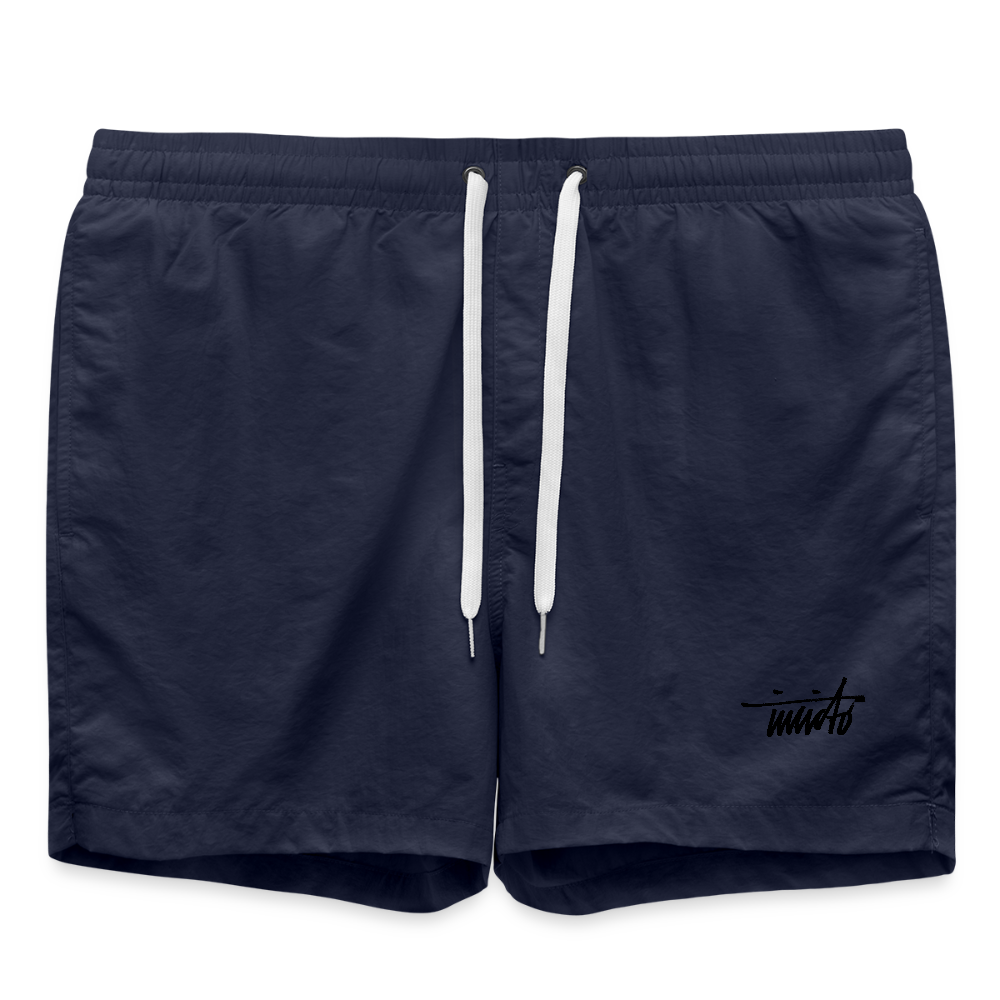 INVICTO SCRIPT BLACK BADESHORTS - French Navy